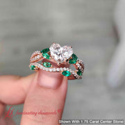 heart-shaped-lab-diamond-and-emerald-twisted-ring-with-band-in-rose-gold-fdenr3211ht2-3-00-ct-nl-rg