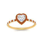 Load image into Gallery viewer, heart-shaped-orange-sapphire-halo-petite-engagement-ring-in-yellow-gold-FD8523HTRGSAORANGLE3-NL-YG
