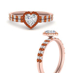 Load image into Gallery viewer, heart-shaped-orange-sapphire-halo-wedding-ring-set-in-rose-gold-FD8523HTGSAOR-NL-RG

