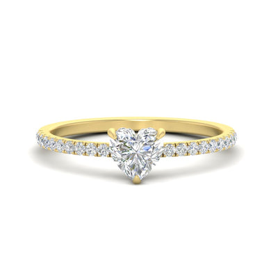 Heart Shaped Pave Underhalo engagement ring