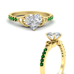Load image into Gallery viewer, heart-shaped-petite-pave-emerald-fancy-engagement-ring-for-women-in-yellow-gold-fdenr8061htgemgrangle3-nl-yg
