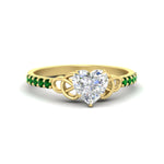 Load image into Gallery viewer, heart-shaped-petite-pave-emerald-fancy-engagement-ring-for-women-in-yellow-gold-fdenr8061htgemgrsleep-nl-yg
