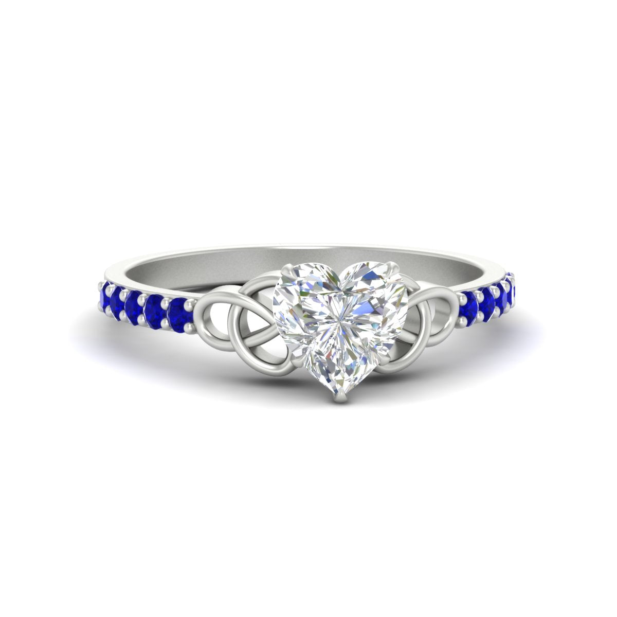 Heart Shaped Petite Celtic diamond Ring