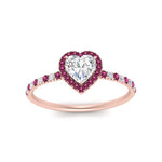Load image into Gallery viewer, heart-shaped-pink-sapphire-halo-petite-engagement-ring-in-rose-gold-FD8523HTRGSADRPIANGLE3-NL-RG
