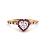 Load image into Gallery viewer, heart-shaped-pink-sapphire-halo-petite-engagement-ring-in-yellow-gold-FD8523HTRGSADRPIANGLE3-NL-YG
