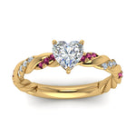 Load image into Gallery viewer, heart-shaped-pink-sapphire-twisted-vine-engagement-ring-in-yellow-gold-FD9127HTRGSADRPIANGLE5-NL-YG
