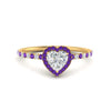 Load image into Gallery viewer, heart-shaped-purple-topaz-halo-petite-engagement-ring-in-yellow-gold-FD8523HTRGVITOANGLE3-NL-YG