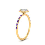 Load image into Gallery viewer, heart-shaped-purple-topaz-halo-petite-engagement-ring-in-yellow-gold-FD8523HTRGVITOANGLE3-NL-YG
