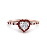 Load image into Gallery viewer, heart-shaped-ruby-halo-petite-engagement-ring-in-rose-gold-FD8523HTRGRUDRANGLE3-NL-RG
