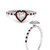 Load image into Gallery viewer, heart-shaped-ruby-halo-petite-engagement-ring-in-white-gold-FD8523HTRGRUDRANGLE3-NL-WG