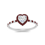 Load image into Gallery viewer, heart-shaped-ruby-halo-petite-engagement-ring-in-white-gold-FD8523HTRGRUDRANGLE3-NL-WG
