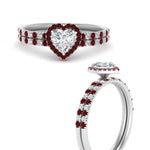 Load image into Gallery viewer, heart-shaped-ruby-halo-wedding-ring-set-in-white-gold-FD8523HTGRUDR-NL-WG

