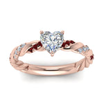 Load image into Gallery viewer, heart-shaped-ruby-twisted-vine-engagement-ring-in-rose-gold-FD9127HTRGRUDRANGLE5-NL-RG
