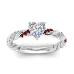 Load image into Gallery viewer, heart-shaped-ruby-twisted-vine-engagement-ring-in-white-gold-FD9127HTRGRUDRANGLE5-NL-WG
