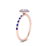 Load image into Gallery viewer, heart-shaped-sapphire-halo-petite-engagement-ring-in-rose-gold-FD8523HTRGSABLANGLE3-NL-RG
