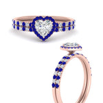 Load image into Gallery viewer, heart-shaped-sapphire-halo-wedding-ring-set-in-rose-gold-FD8523HTGSABL-NL-RG
