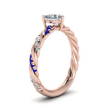 Load image into Gallery viewer, heart-shaped-sapphire-twisted-vine-engagement-ring-in-rose-gold-FD9127HTRGSABLANGLE2-NL-RG
