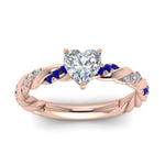 Load image into Gallery viewer, heart-shaped-sapphire-twisted-vine-engagement-ring-in-rose-gold-FD9127HTRGSABLANGLE5-NL-RG
