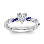 Load image into Gallery viewer, heart-shaped-sapphire-twisted-vine-engagement-ring-in-white-gold-FD9127HTRGSABLANGLE5-NL-WG
