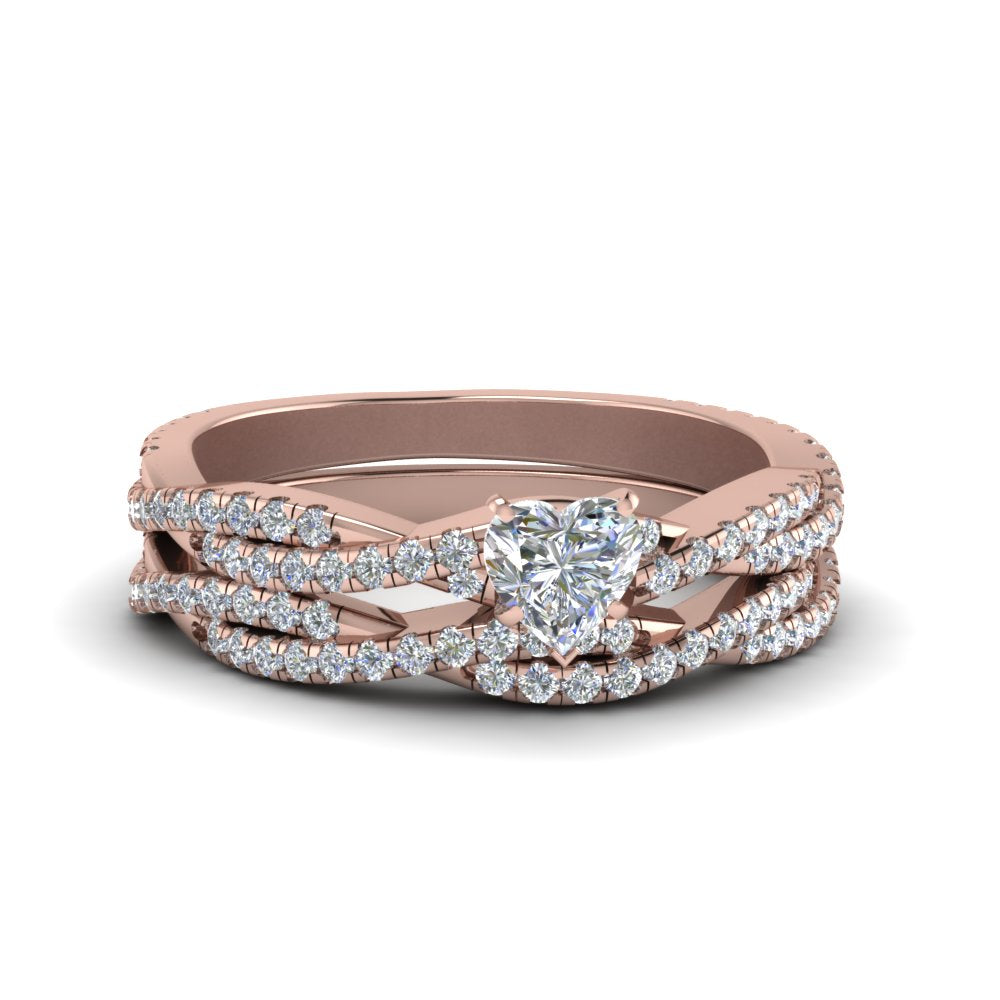 heart-shaped-simple-diamond-twisted-vine-bridal-ring-sets-in-14K-rose-gold-FD8233HT-NL-RG