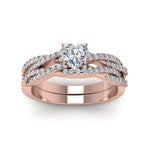 Load image into Gallery viewer, heart-shaped-simple-diamond-twisted-vine-bridal-ring-sets-in-14K-rose-gold-FD8233HT-NL-RG

