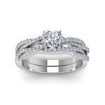 Load image into Gallery viewer, heart-shaped-simple-diamond-twisted-vine-bridal-ring-sets-in-14K-white-gold-FD8233HT-NL-WG
