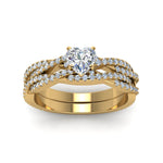 Load image into Gallery viewer, heart-shaped-simple-diamond-twisted-vine-bridal-ring-sets-in-14K-yellow-gold-FD8233HT-NL-YG
