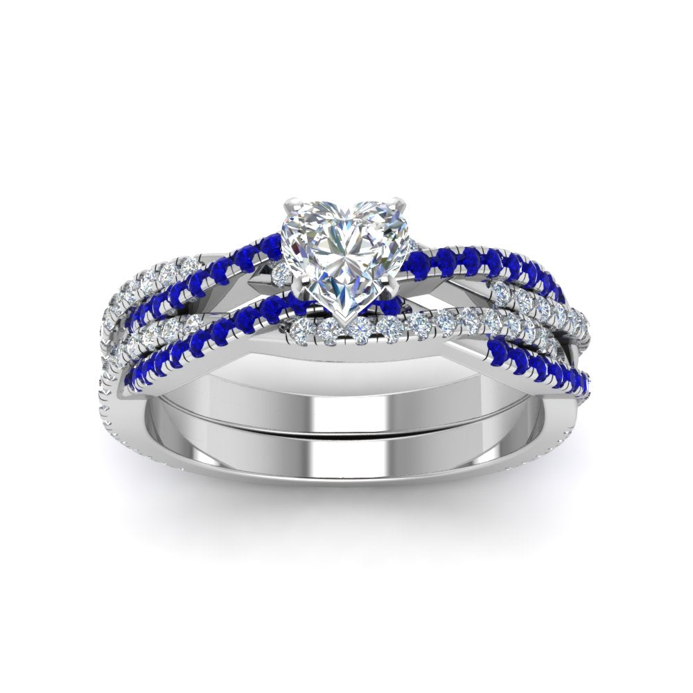 heart-shaped-simple-diamond-twisted-vine-bridal-ring-sets-with-blue-sapphire-in-14K-white-gold-FD8233HTGSABL-NL-WG