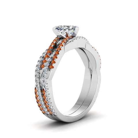 heart-shaped-simple-diamond-twisted-vine-bridal-ring-sets-with-orange-sapphire-in-14K-white-gold-FD8233HTGSAOR-NL-WG
