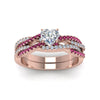 Load image into Gallery viewer, heart-shaped-simple-diamond-twisted-vine-bridal-ring-sets-with-pink-sapphire-in-14K-rose-gold-FD8233HTGSADRPI-NL-RG