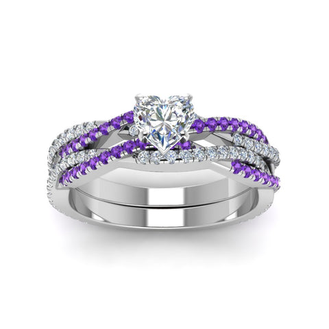 heart-shaped-simple-diamond-twisted-vine-bridal-ring-sets-with-violac-topaz-in-14K-white-gold-FD8233HTGVITO-NL-WG