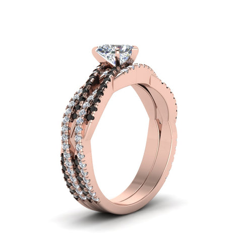 heart-shaped-simple-twisted-vine-bridal-ring-sets-with-black-diamond-in-14K-rose-gold-FD8233HTGBLACK-NL-RG