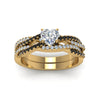 Load image into Gallery viewer, heart-shaped-simple-twisted-vine-bridal-ring-sets-with-black-diamond-in-14K-yellow-gold-FD8233HTGBLACK-NL-YG