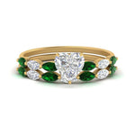 Load image into Gallery viewer, heart-shaped-single-prong-marquise-emerald-engagement-ring-and-band-in-FD9939HTGEMGR-NL-YG
