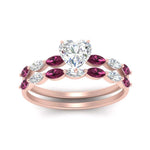 Load image into Gallery viewer, heart-shaped-single-prong-marquise-pink-sapphire-engagement-ring-and-band-in-FD9939HTGSADRPI-NL-RG
