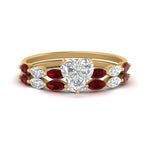 Load image into Gallery viewer, heart-shaped-single-prong-marquise-ruby-engagement-ring-and-band-in-FD9939HTGRUDR-NL-YG
