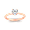 Load image into Gallery viewer, Heart Solitaire Ring With Floral Head