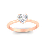 Load image into Gallery viewer, Heart Solitaire Ring With Floral Head
