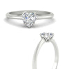 Load image into Gallery viewer, Heart Solitaire Ring With Floral Head