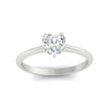 Load image into Gallery viewer, Heart Solitaire Ring With Floral Head