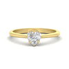 Load image into Gallery viewer, Heart Solitaire Ring With Floral Head
