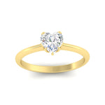 Load image into Gallery viewer, Heart Solitaire Ring With Floral Head
