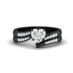 Load image into Gallery viewer, heart-shaped-swirl-channel-diamond-bridal-black-set-in-black-gold-FDENS4028HT-NL-BG.jpg
