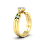Load image into Gallery viewer, heart-shaped-swirl-channel-diamond-bridal-set-with-emerald-in-yellow-gold-FDENS4028HTGEMGR-NL-YG.jpg
