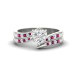 Load image into Gallery viewer, heart-shaped-swirl-channel-diamond-bridal-set-with-pink-sapphire-in-white-gold-FDENS4028HTGSADRPI-NL-WG.jpg
