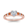 Load image into Gallery viewer, heart-shaped-swirl-engraved-channel-accent-diamond-engagement-ring-with-orange-sapphire-in-FD122866HTRGSAOR-NL-RG
