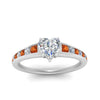 Load image into Gallery viewer, heart-shaped-swirl-engraved-channel-accent-diamond-engagement-ring-with-orange-sapphire-in-FD122866HTRGSAOR-NL-WG