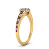 Load image into Gallery viewer, heart-shaped-swirl-engraved-channel-accent-diamond-engagement-ring-with-pink-sapphire-in-FD122866HTRGSADRPI-NL-YG