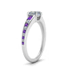 Load image into Gallery viewer, heart-shaped-swirl-engraved-channel-accent-diamond-engagement-ring-with-purple-topaz-in-FD122866HTRGVITO-NL-WG
