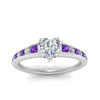 Load image into Gallery viewer, heart-shaped-swirl-engraved-channel-accent-diamond-engagement-ring-with-purple-topaz-in-FD122866HTRGVITO-NL-WG